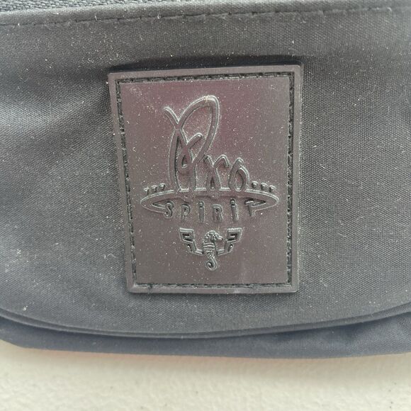 Vintage 80s Pro Spirit Black Canvas Fanny Pack Waist Belt Bag Hip Pack Grunge - Picture 4 of 16